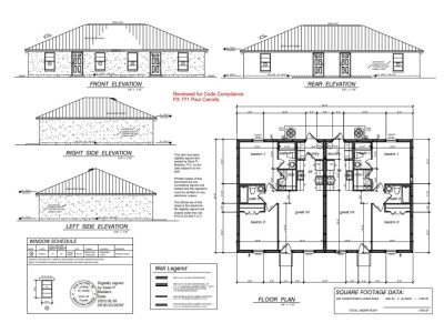 Duplexes Total sq ft 1790